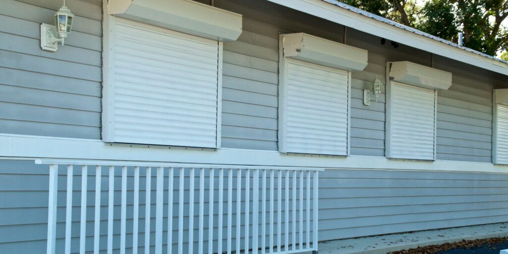 house with storm shutters